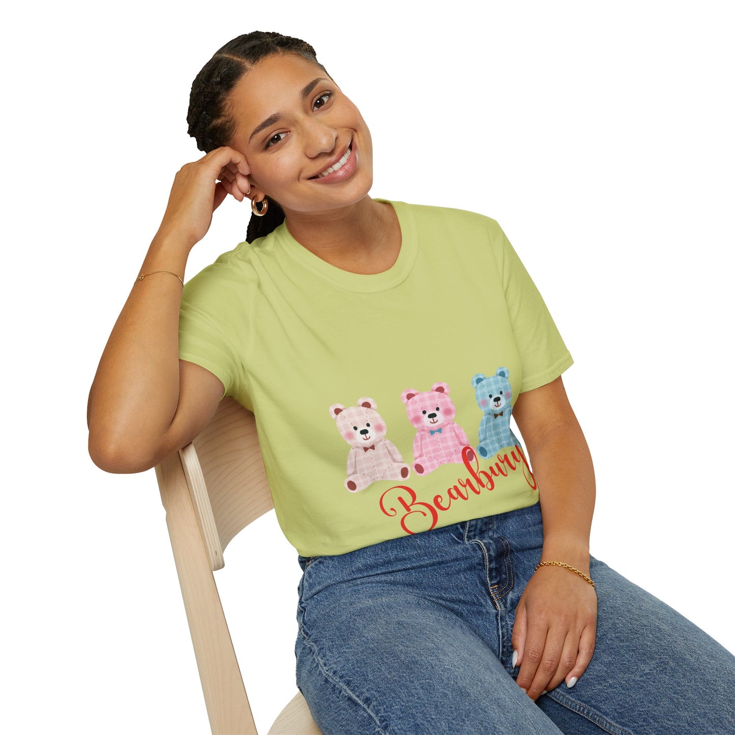 Unisex Soft style T- shirt- 3 Bearbury Triple the Cuteness, Ultimate Comfort Stay cozy and stylish