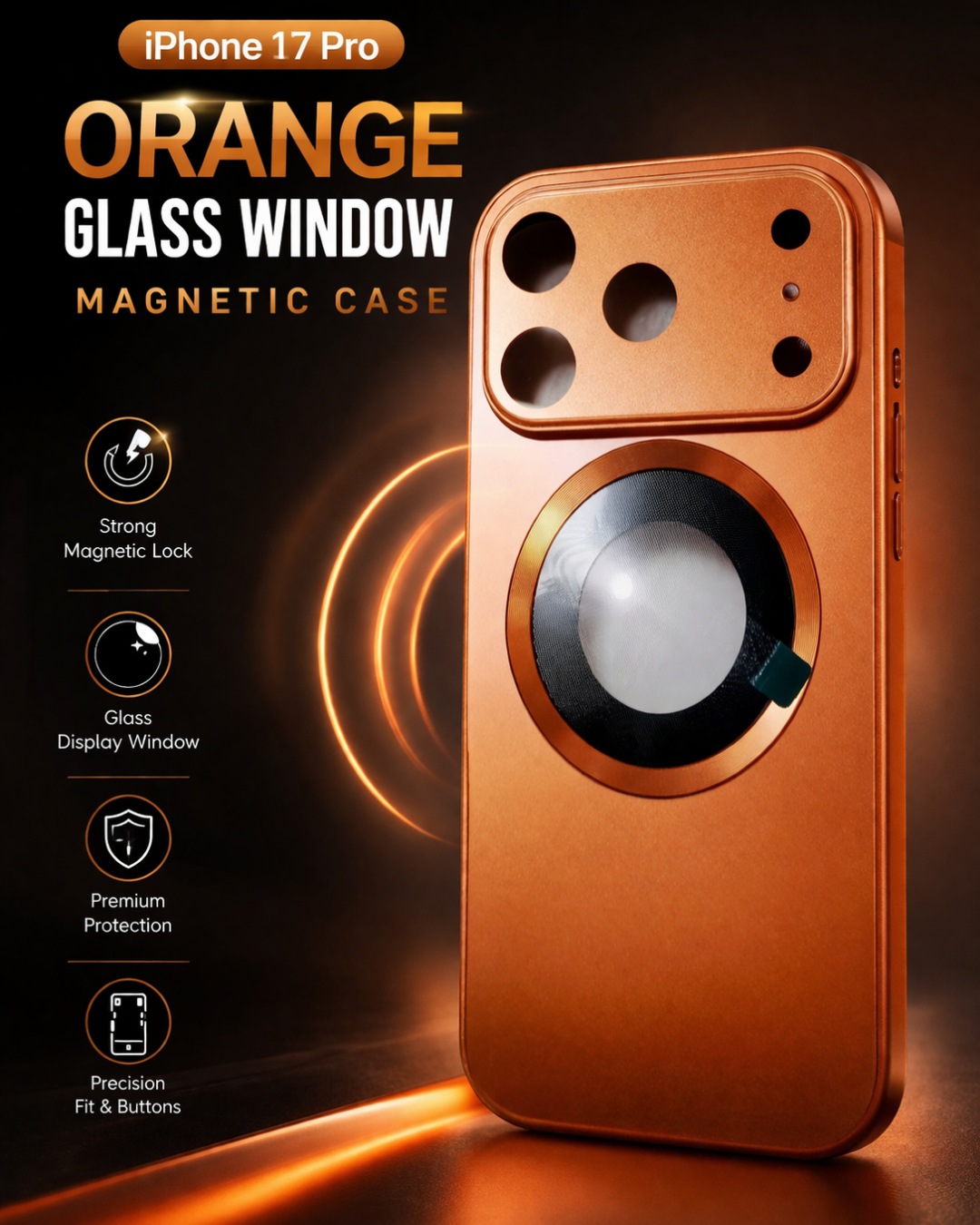 Sleek Orange iPhone 17 case