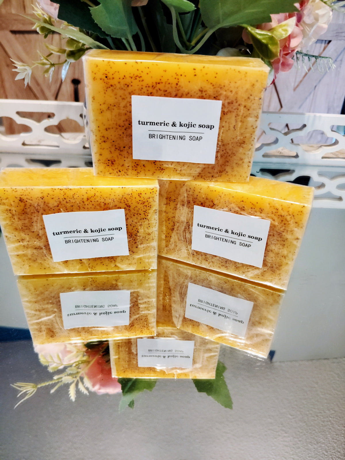 Turmeric Kojic Acid Soap 3 Bars Brightening Face & Body Cleansing Soap