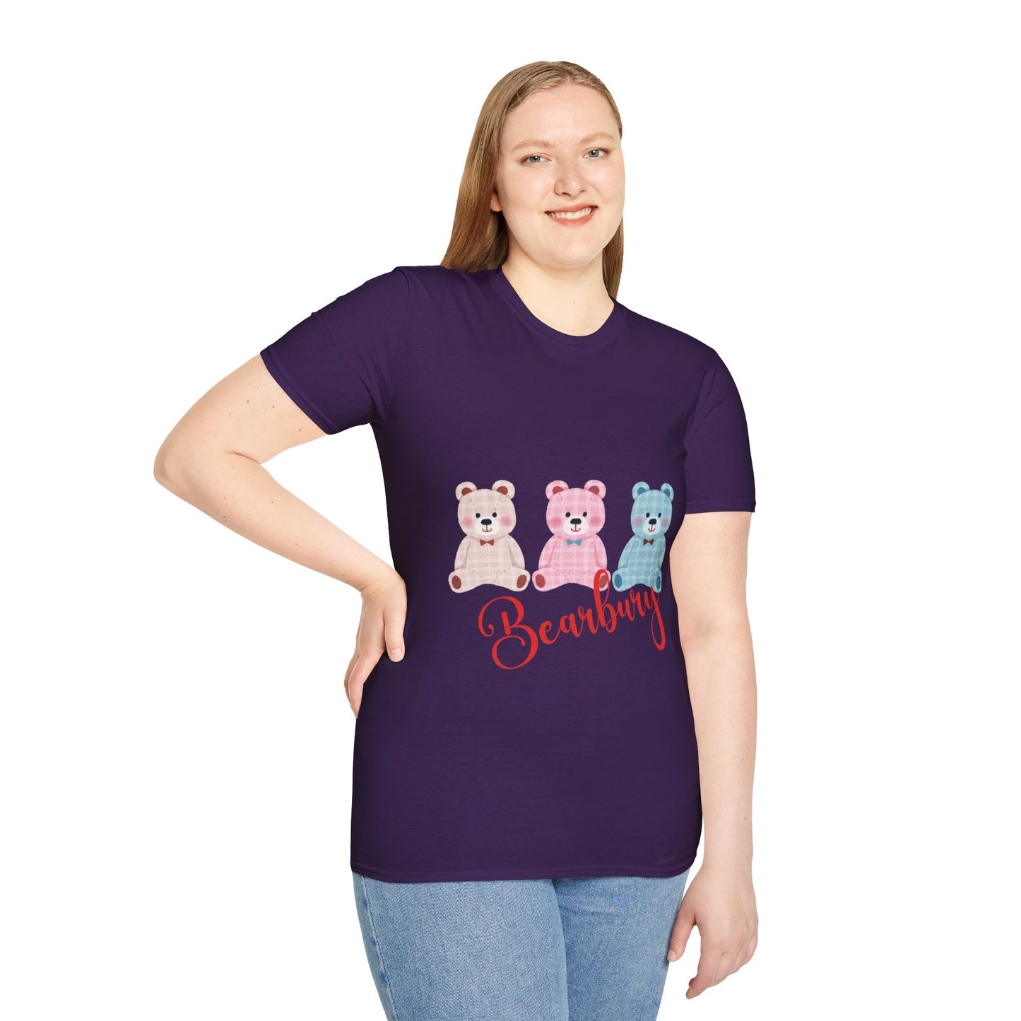 Unisex Soft style T- shirt- 3 Bearbury Triple the Cuteness, Ultimate Comfort  Stay cozy and stylish