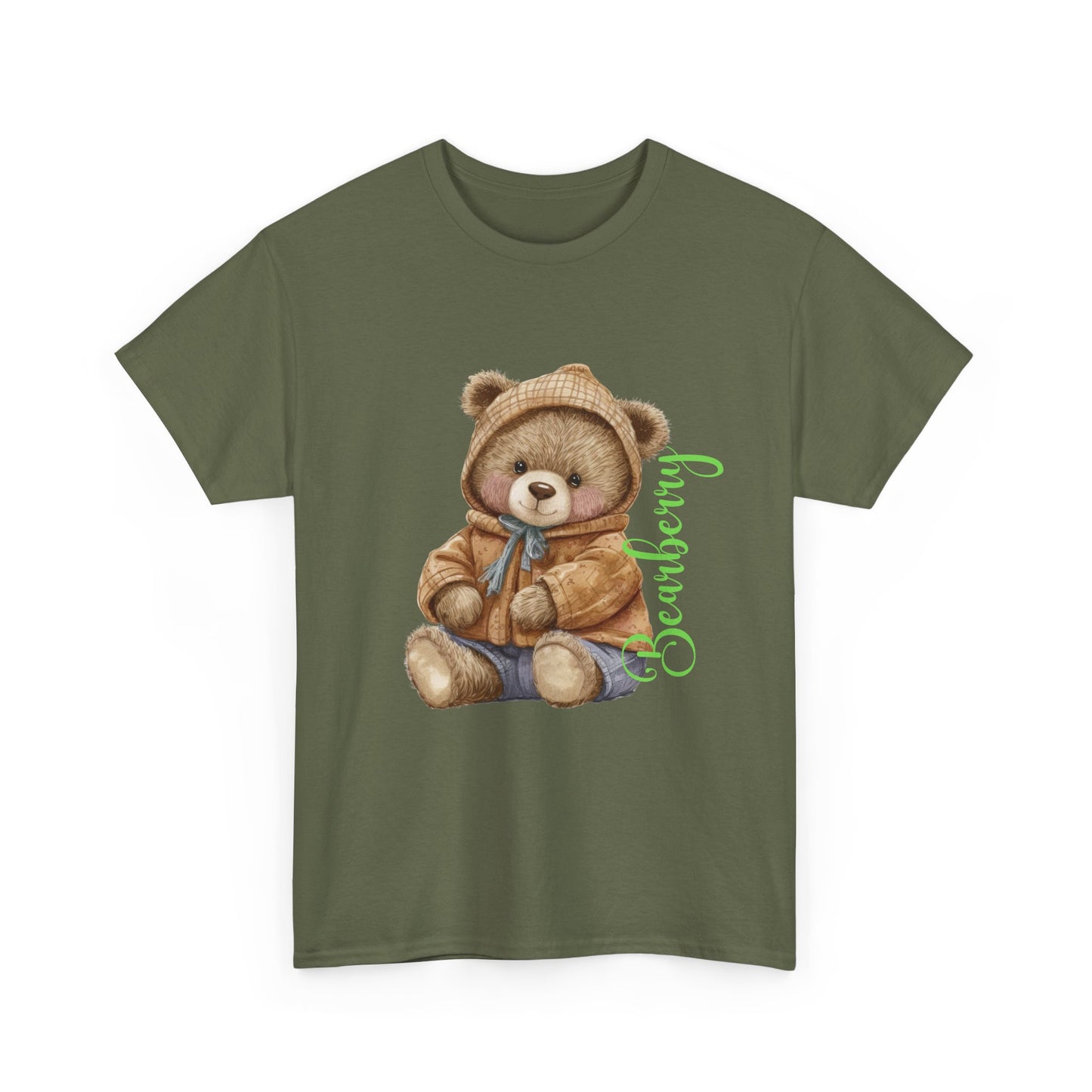 Teddy Bear Graphic Tee — Cozy Bear Illustration with 'Bearberry' Script
