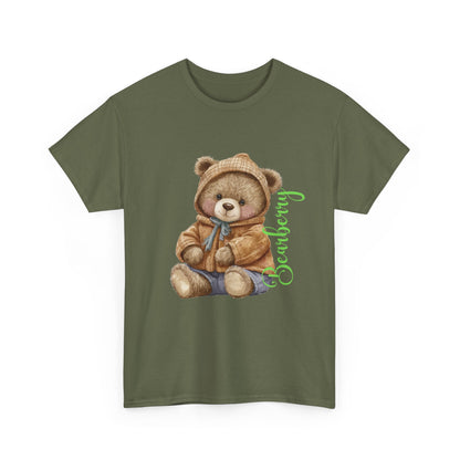 Teddy Bear Graphic Tee — Cozy Bear Illustration with 'Bearberry' Script