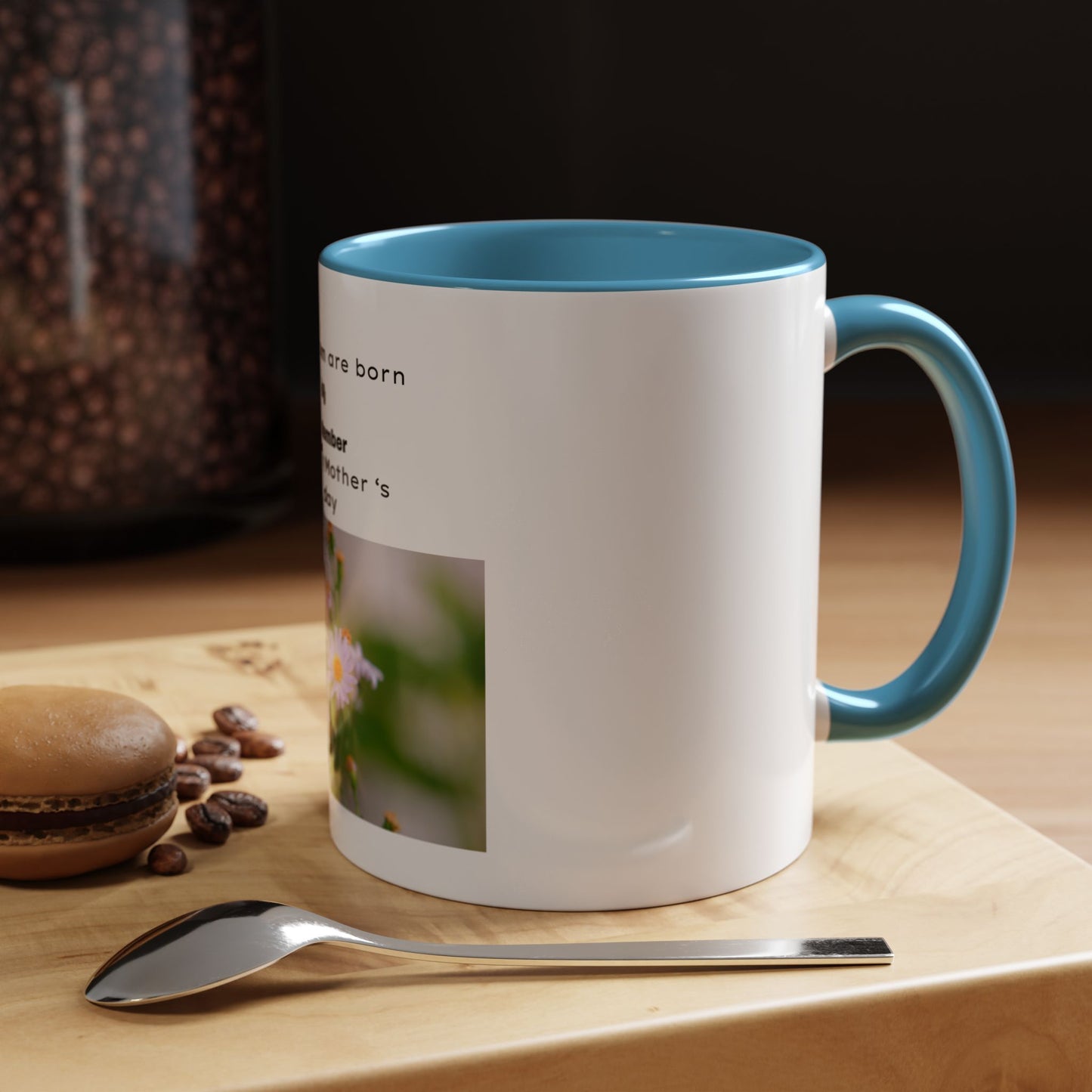 September Mom Floral Coffee Mug — "Best Mom are born in September" Mother's Day Gift (11/15oz)