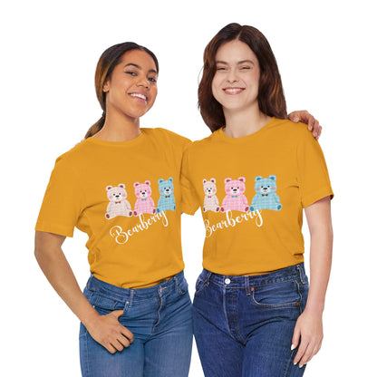 Bearberry Trio Graphic Tee — Cute Pastel Teddy Bears Shirt
