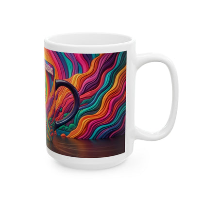 Solar Cosmic Brews Ceramic Mug, 15oz Mug, Coffe lover Mug ,