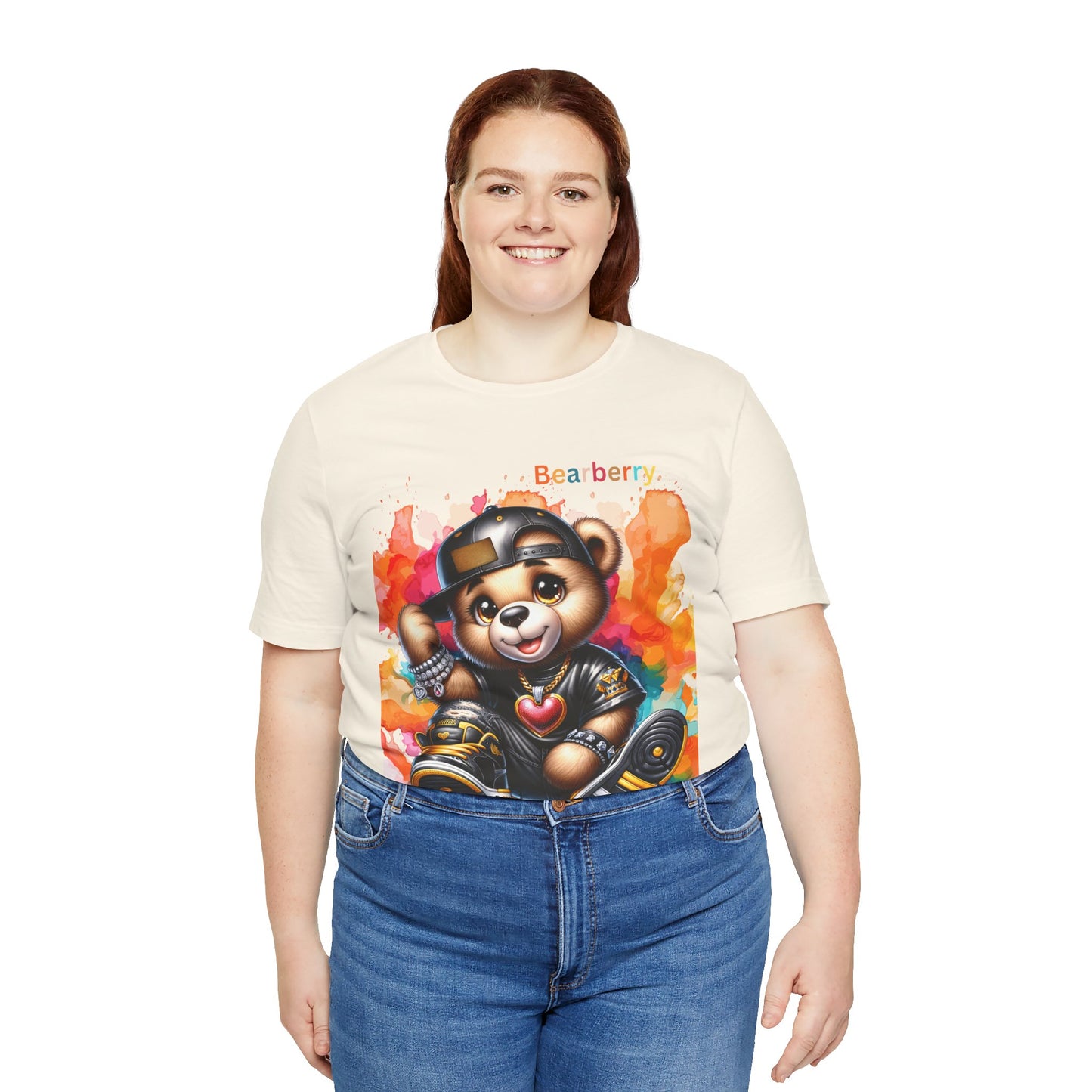 Bearberry Streetwear Tee — Colorful Skate Teddy Graphic T-Shirt