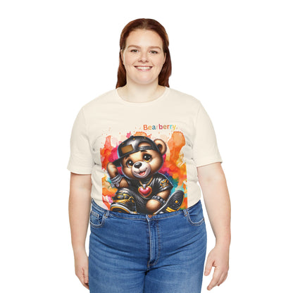 Bearberry Streetwear Tee — Colorful Skate Teddy Graphic T-Shirt
