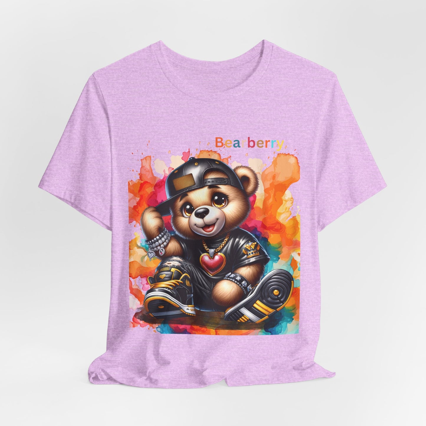 Bearberry Streetwear Tee — Colorful Skate Teddy Graphic T-Shirt