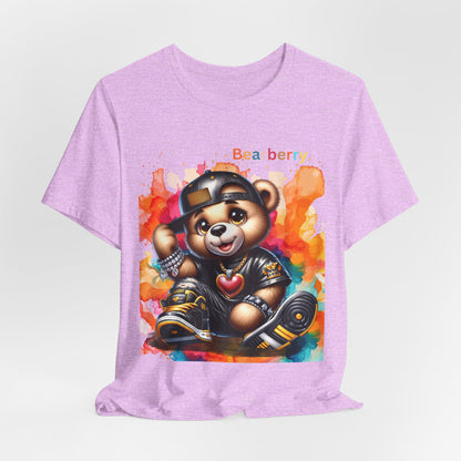 Bearberry Streetwear Tee — Colorful Skate Teddy Graphic T-Shirt