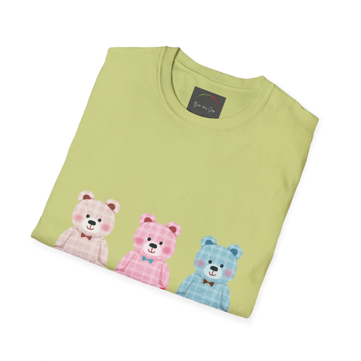 Unisex Soft style T- shirt- 3 Bearbury Triple the Cuteness, Ultimate Comfort  Stay cozy and stylish