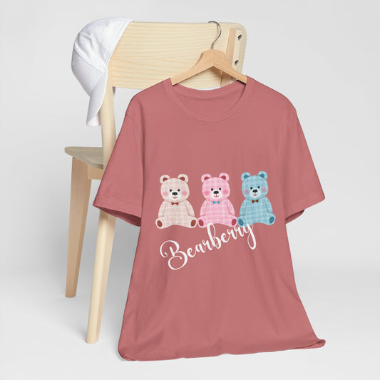 Bearberry Trio Graphic Tee — Cute Pastel Teddy Bears Shirt