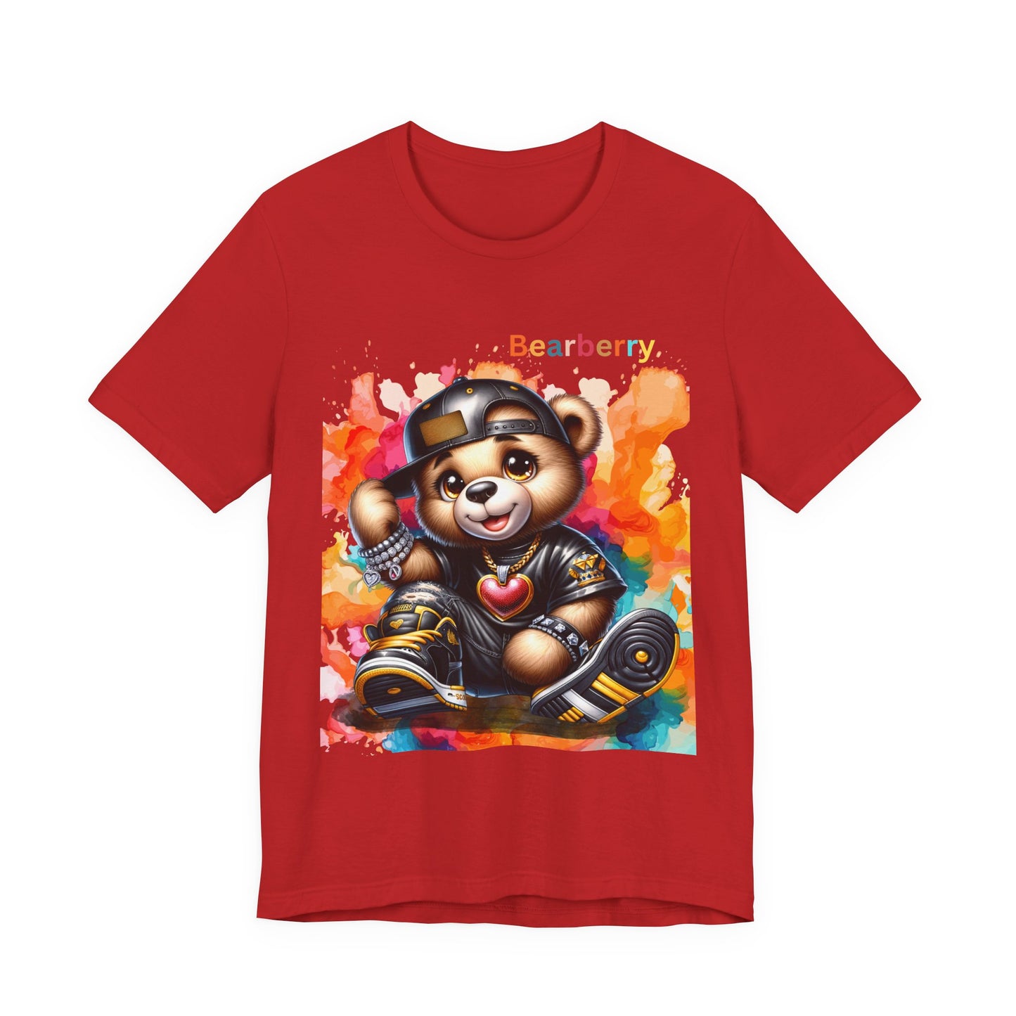 Bearberry Colorful Teddy Tee — Cute Graphic T‑Shirt