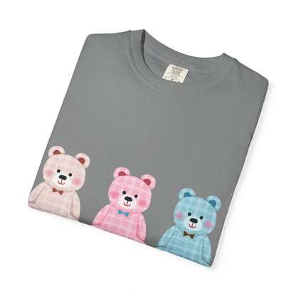 Bearberry Teddy Trio T-Shirt — Cute Pastel Bears Graphic Tee