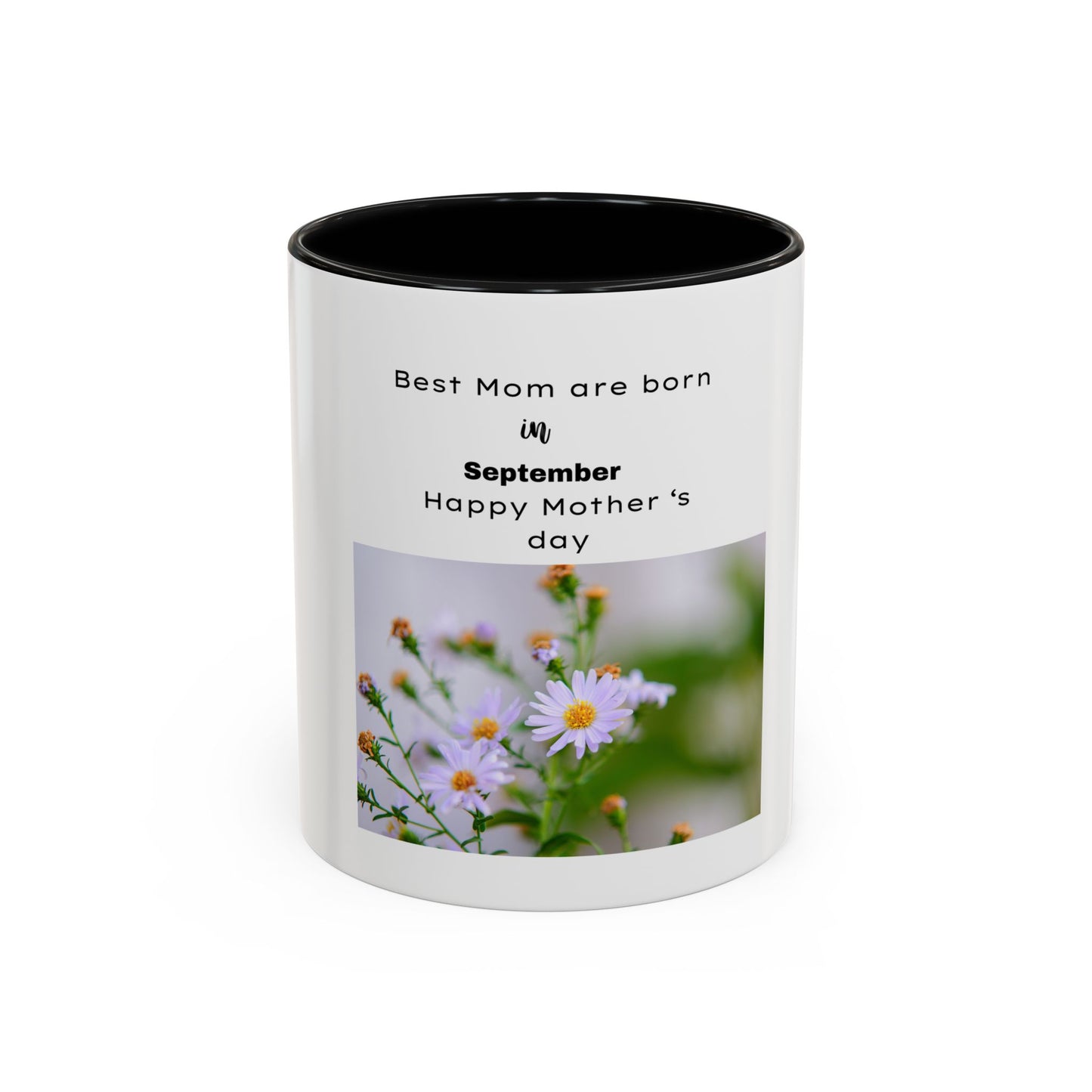 September Mom Floral Coffee Mug — "Best Mom are born in September" Mother's Day Gift (11/15oz)