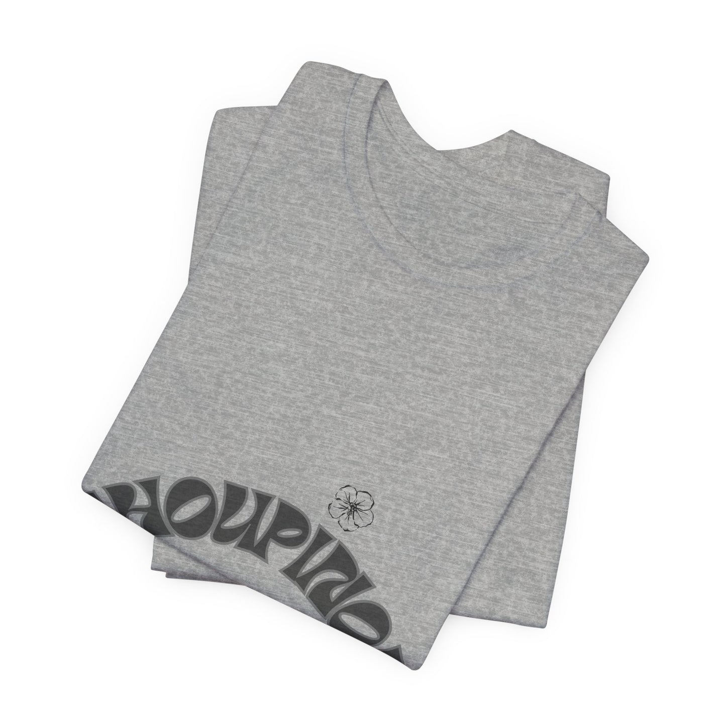Retro Arched Logo Tee — Vintage Curved Graphic T-Shirt