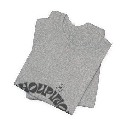 Retro Arched Logo Tee — Vintage Curved Graphic T-Shirt