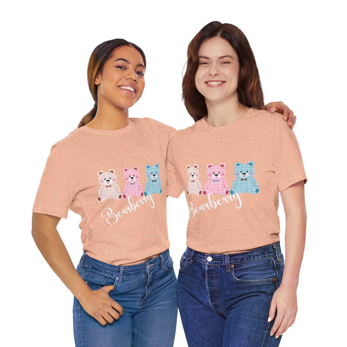 Bearberry Trio Graphic Tee — Cute Pastel Teddy Bears Shirt