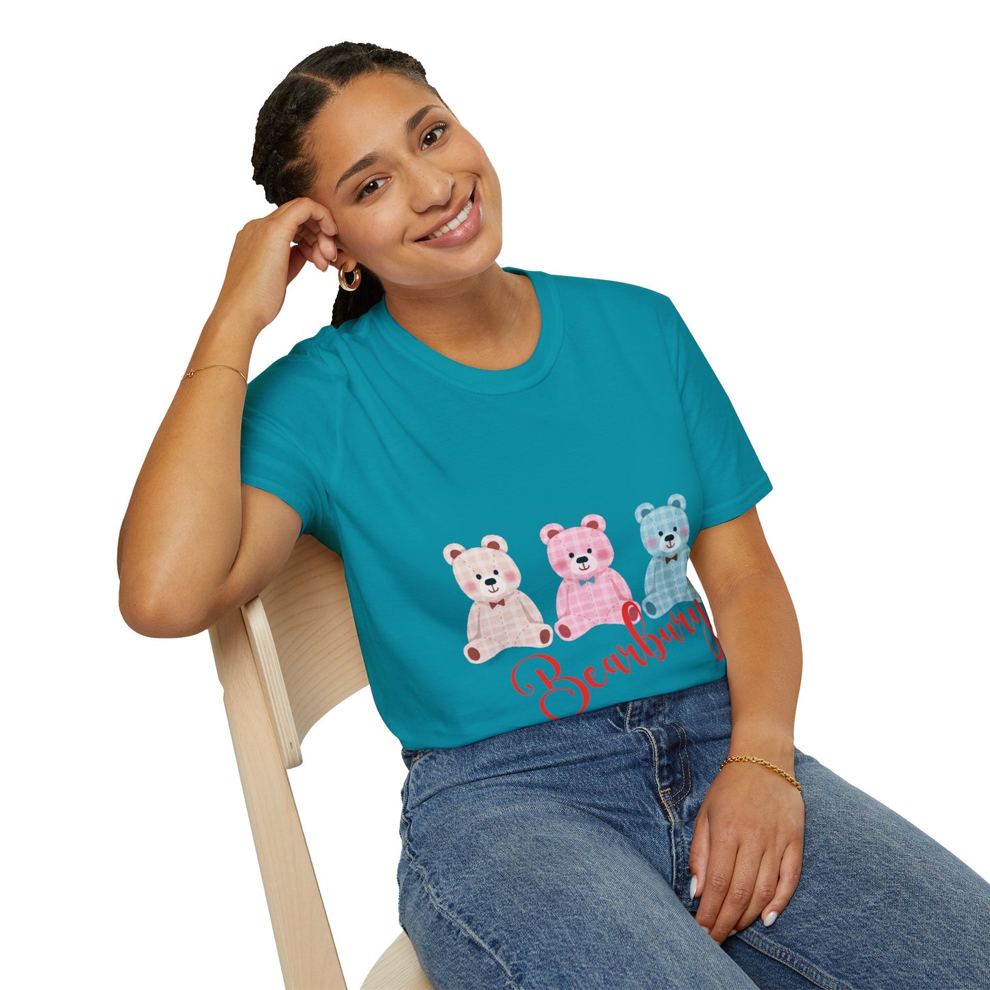 Unisex Soft style T- shirt- 3 Bearbury Triple the Cuteness, Ultimate Comfort  Stay cozy and stylish