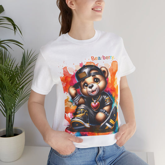 Bearberry Streetwear Tee — Colorful Skate Teddy Graphic T-Shirt