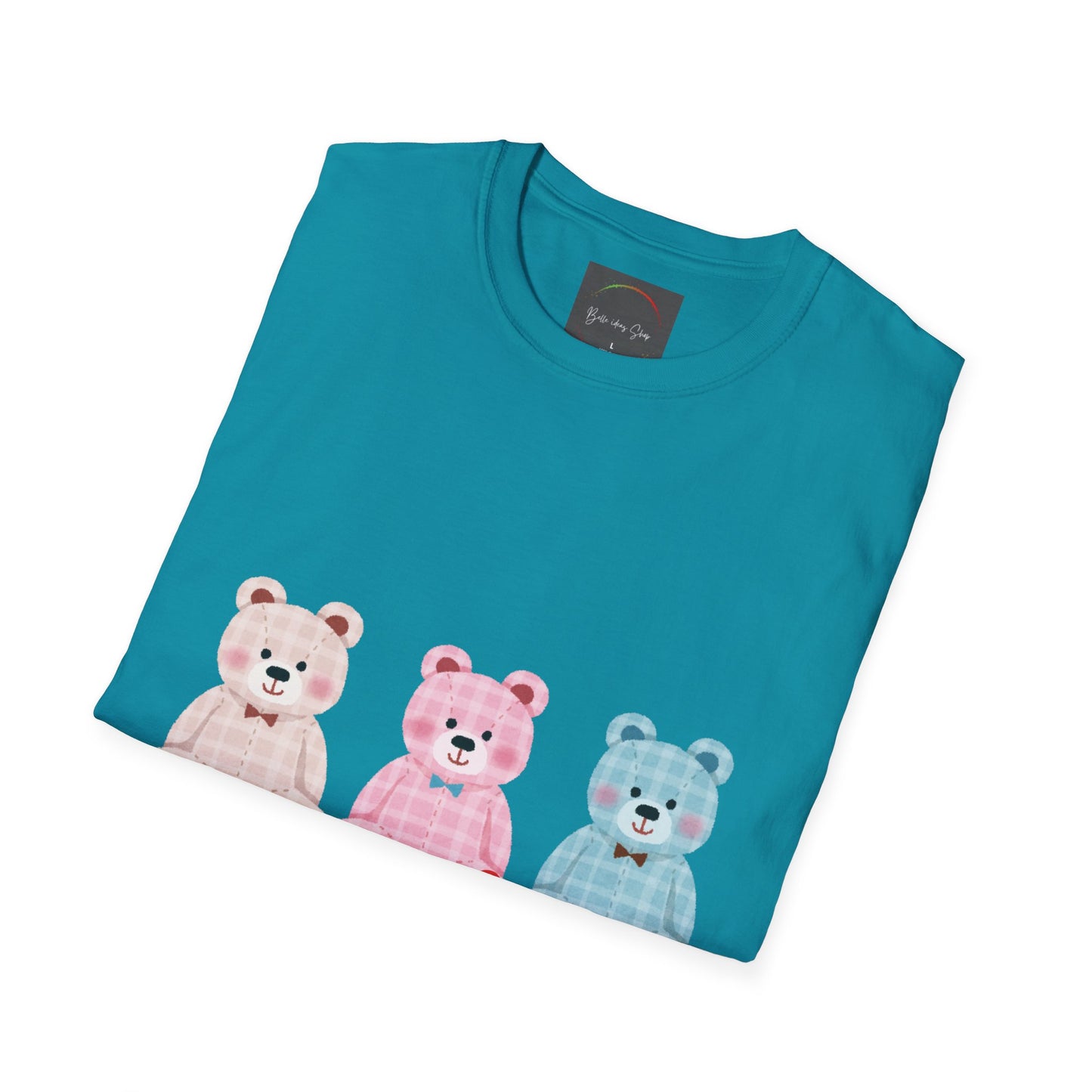 Unisex Soft style T- shirt- 3 Bearbury Triple the Cuteness, Ultimate Comfort  Stay cozy and stylish