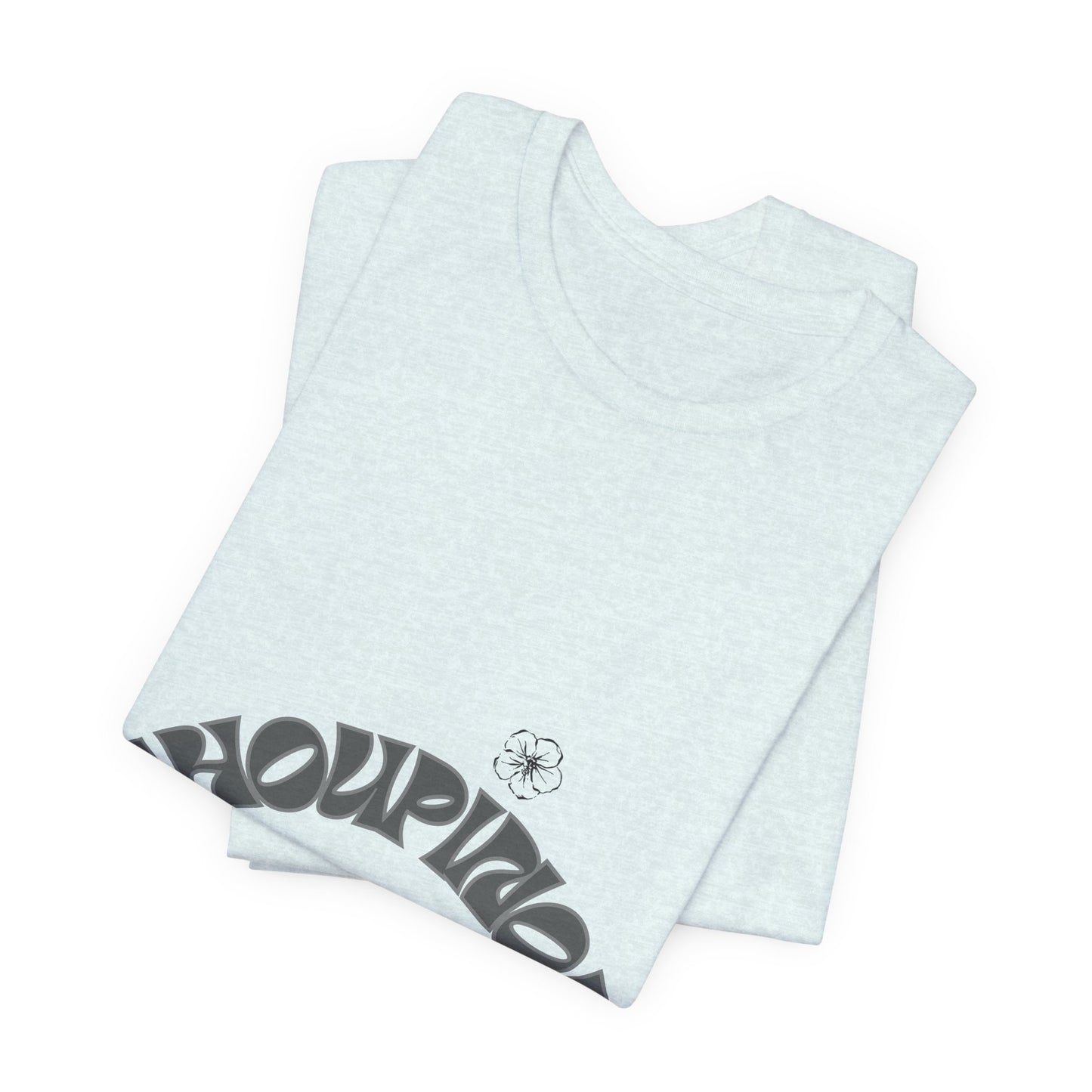 Retro Arched Logo Tee — Vintage Curved Graphic T-Shirt