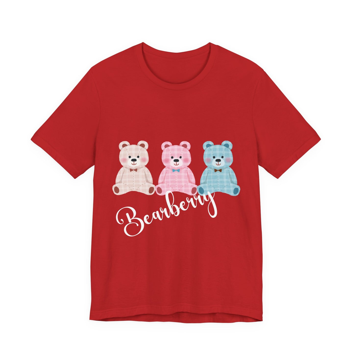 Bearberry Trio Graphic Tee — Cute Pastel Teddy Bears Shirt