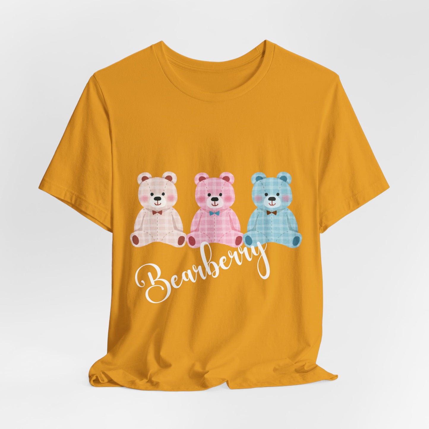 Bearberry Trio Graphic Tee — Cute Pastel Teddy Bears Shirt