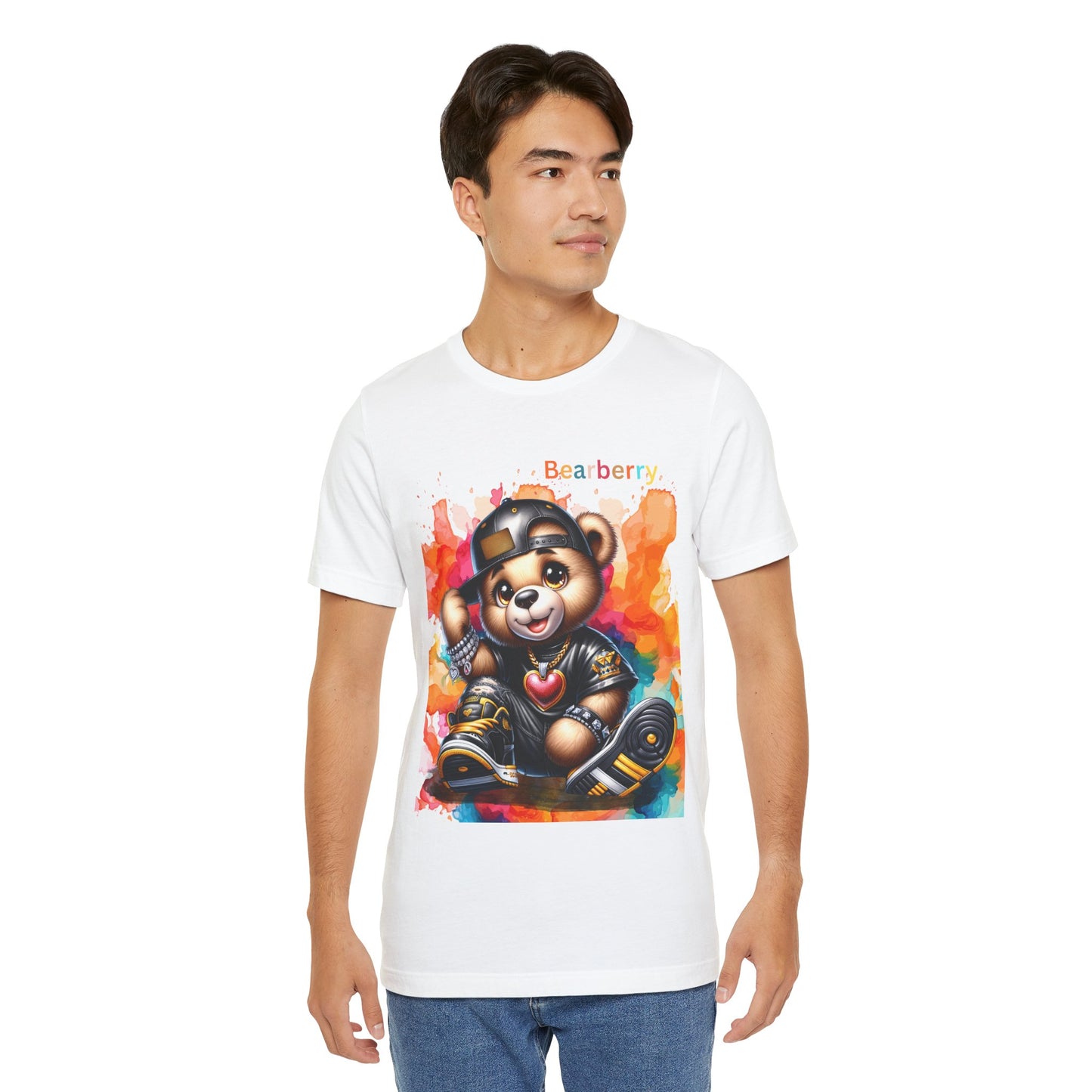 Bearberry Colorful Teddy Tee — Cute Graphic T‑Shirt