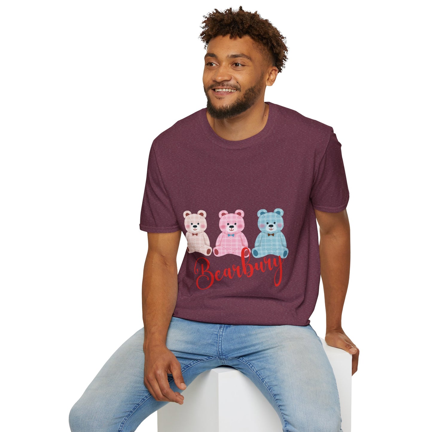 Unisex Soft style T- shirt- 3 Bearbury Triple the Cuteness, Ultimate Comfort  Stay cozy and stylish