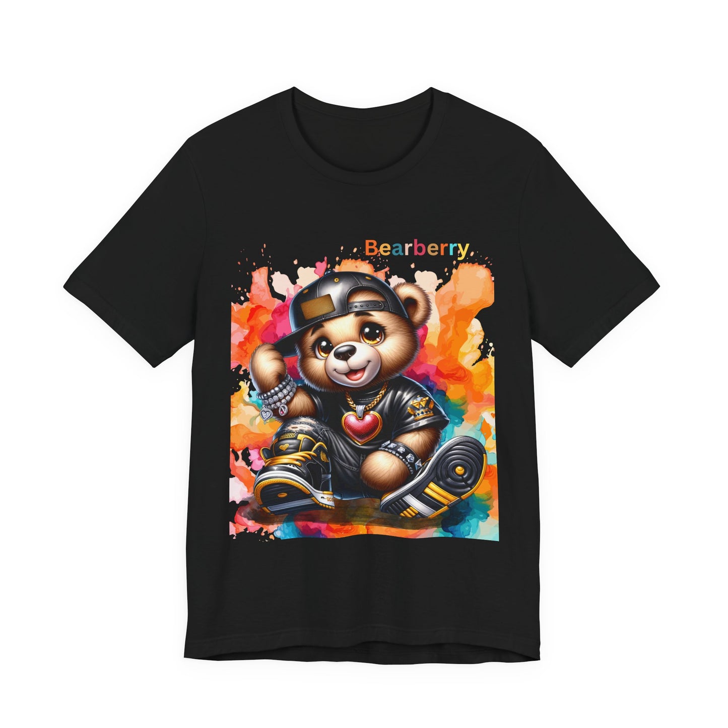 Bearberry Streetwear Tee — Colorful Skate Teddy Graphic T-Shirt