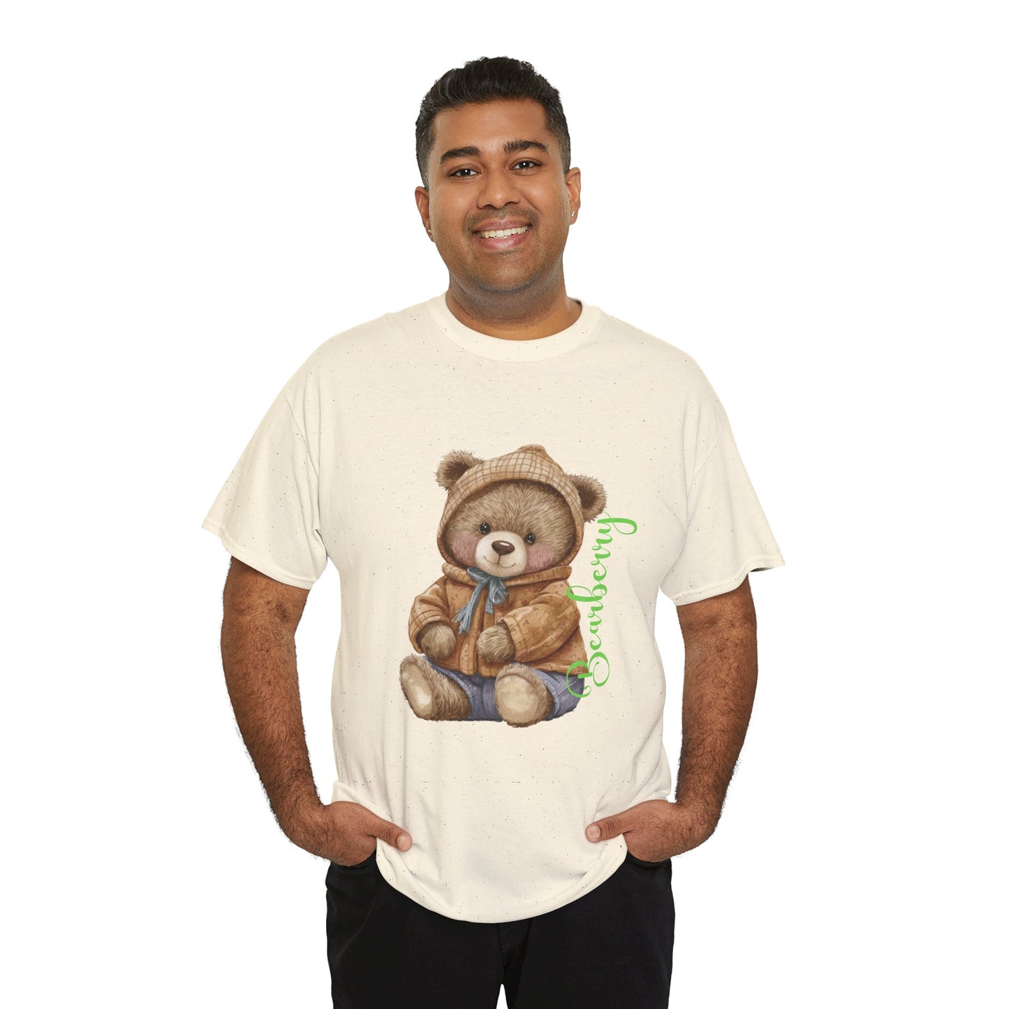 Teddy Bear Graphic Tee — Cozy Bear Illustration with 'Bearberry' Script