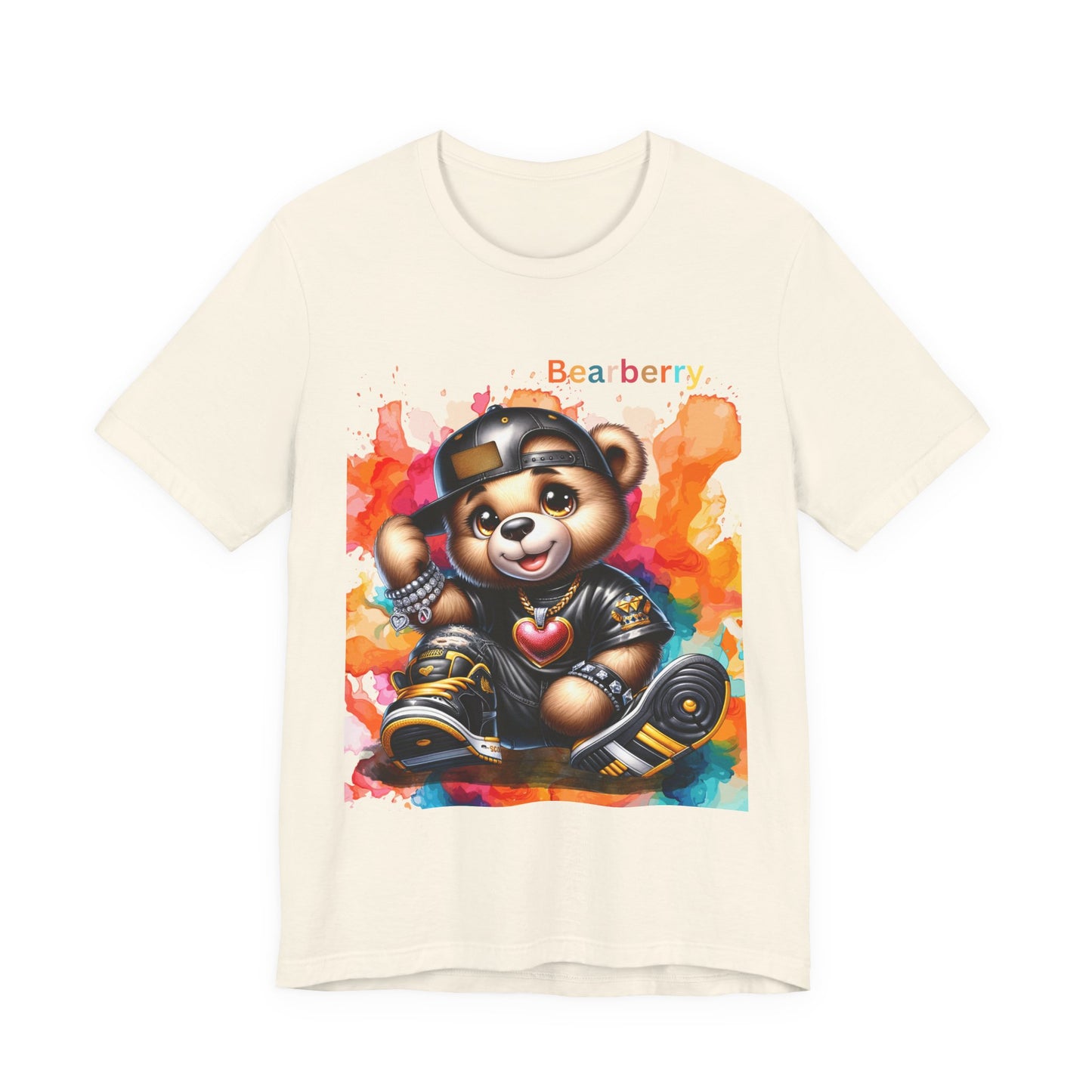 Bearberry Streetwear Tee — Colorful Skate Teddy Graphic T-Shirt