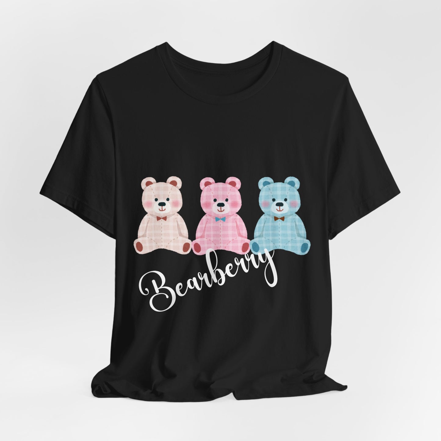 Bearberry Trio Graphic Tee — Cute Pastel Teddy Bears Shirt