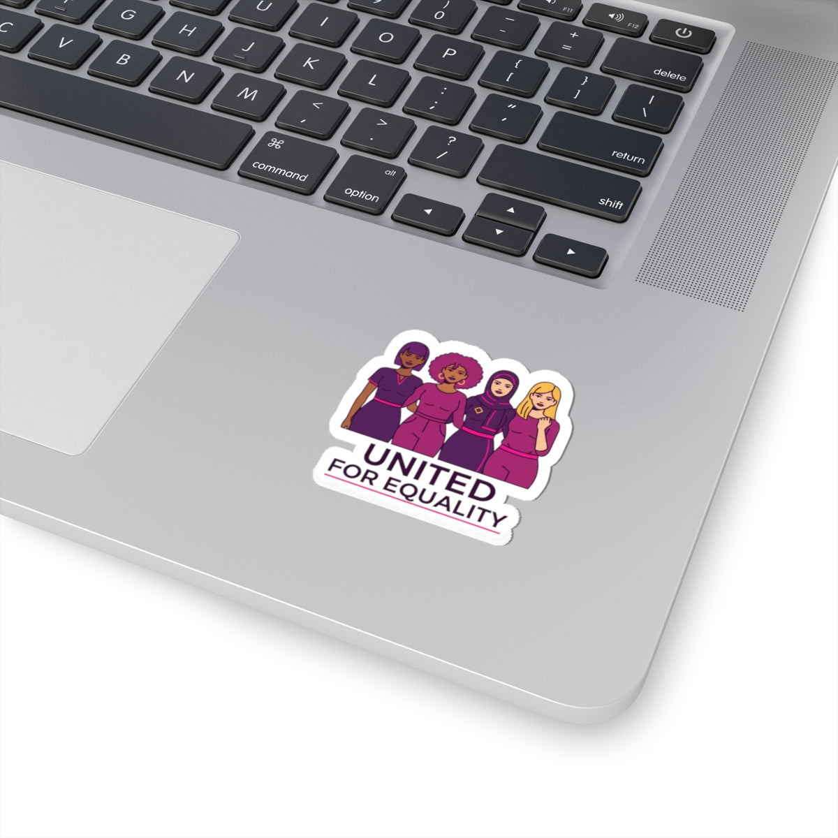 United for Equality Kiss-Cut Stickers | IWD feminist slogan, empowerment sticker