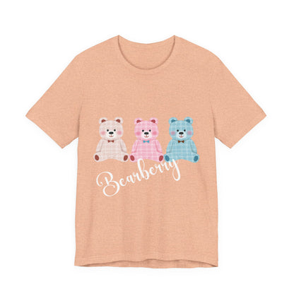 Bearberry Trio Graphic Tee — Cute Pastel Teddy Bears Shirt