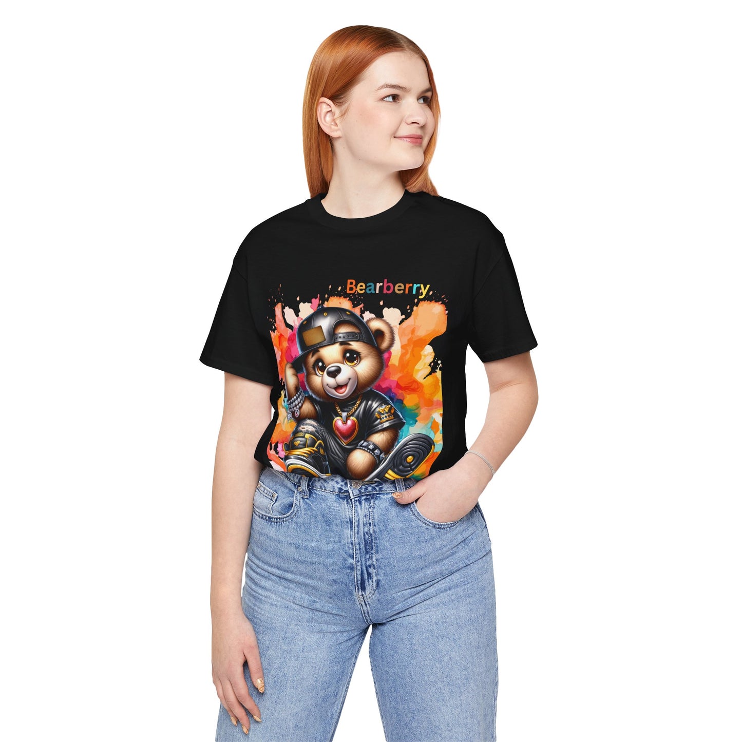 Bearberry Streetwear Tee — Colorful Skate Teddy Graphic T-Shirt
