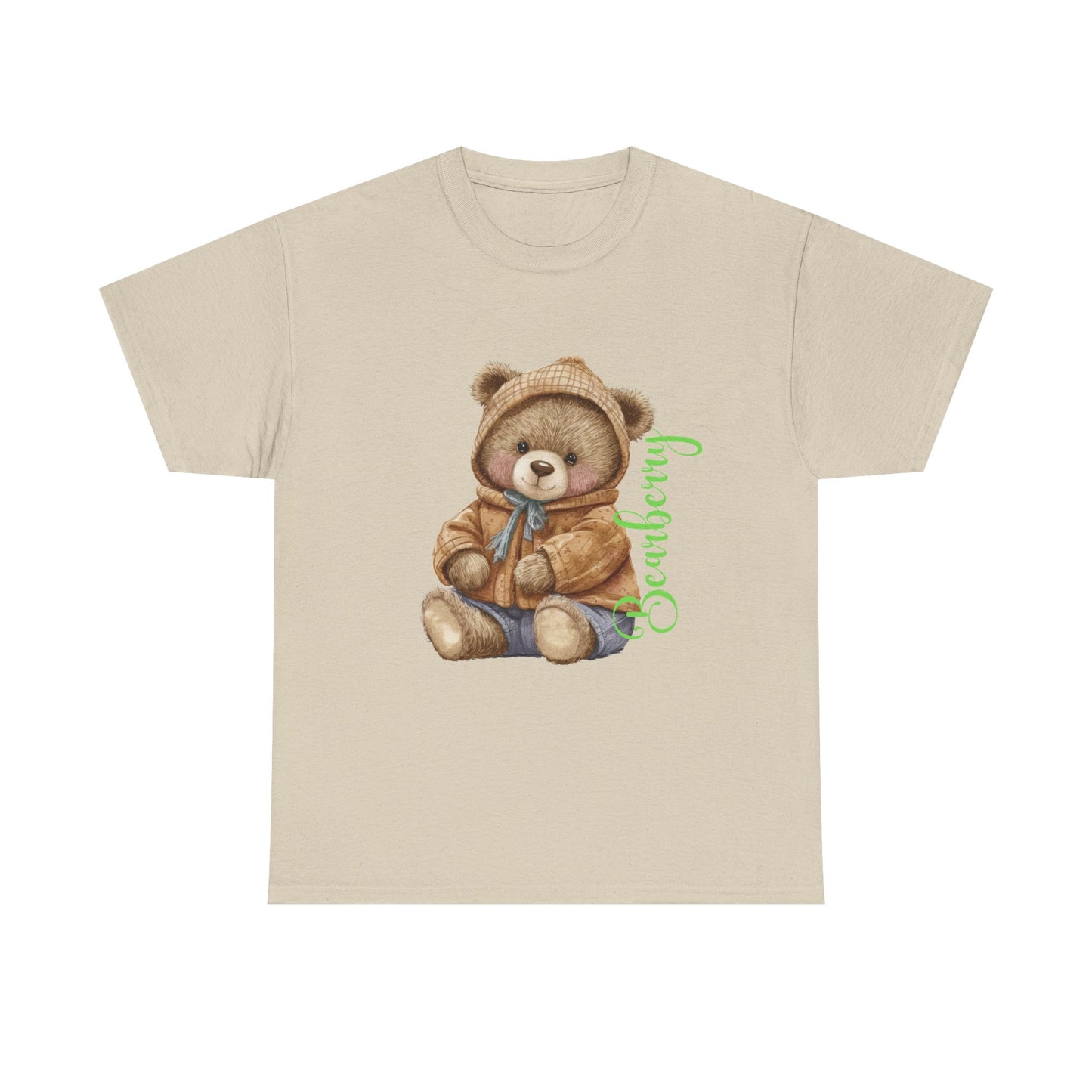 Teddy Bear Graphic Tee — Cozy Bear Illustration with 'Bearberry' Script