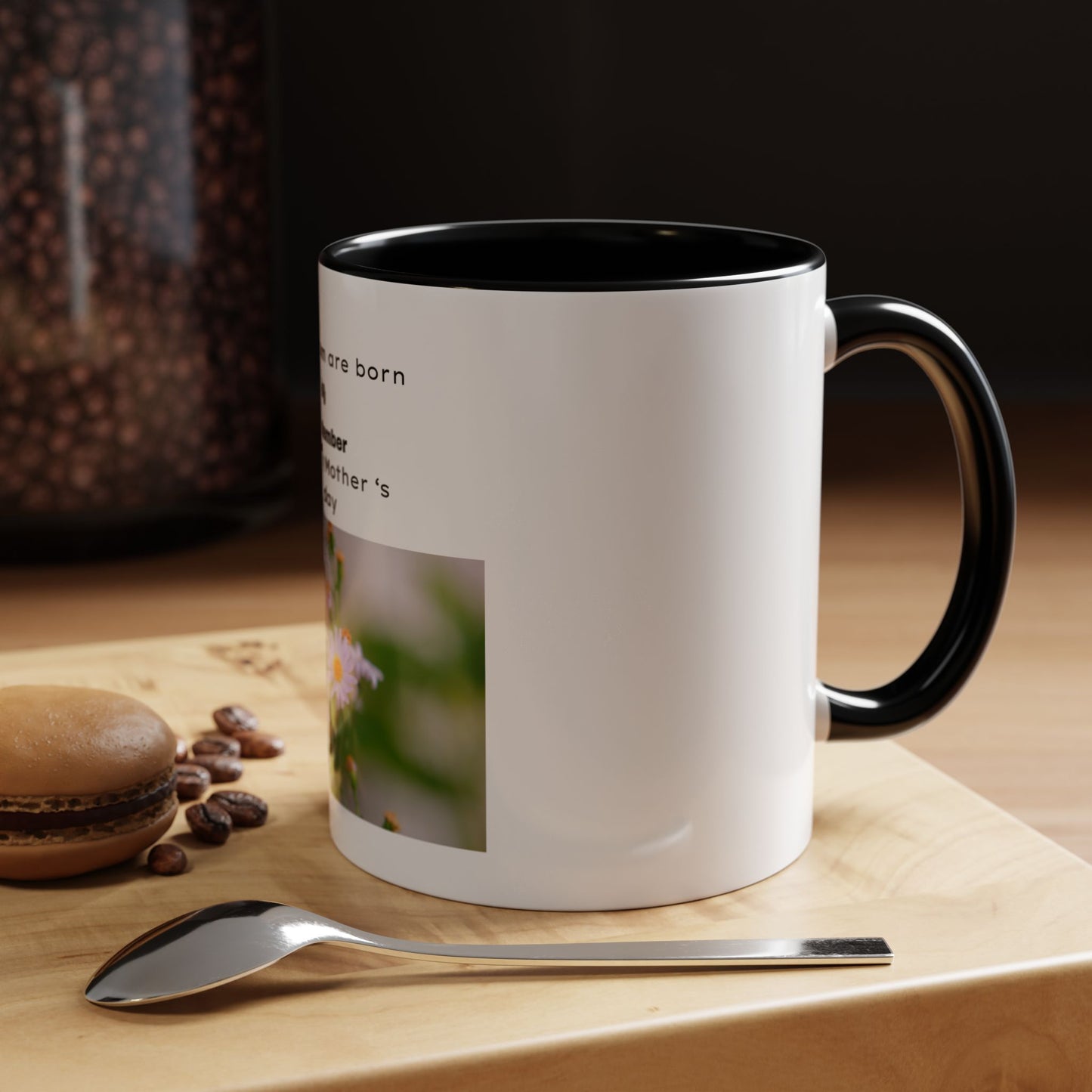 September Mom Floral Coffee Mug — "Best Mom are born in September" Mother's Day Gift (11/15oz)