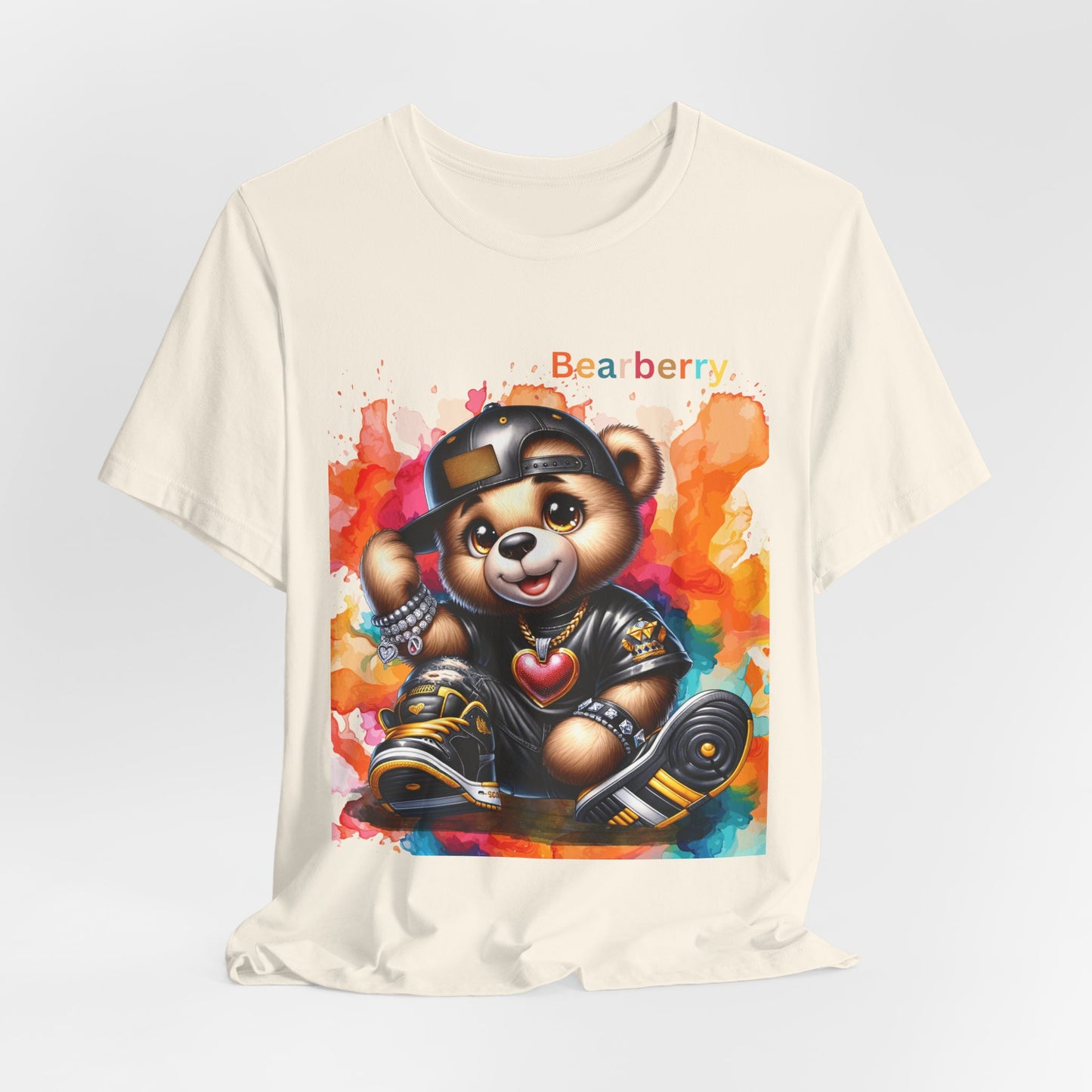 Bearberry Streetwear Tee — Colorful Skate Teddy Graphic T-Shirt