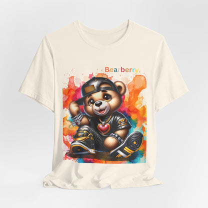 Bearberry Streetwear Tee — Colorful Skate Teddy Graphic T-Shirt