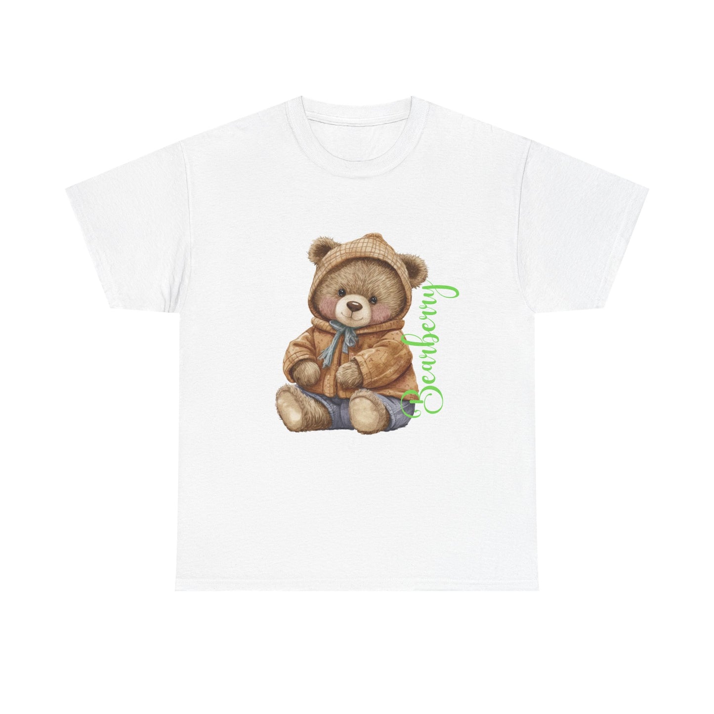 Teddy Bear Graphic Tee — Cozy Bear Illustration with 'Bearberry' Script