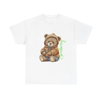 Teddy Bear Graphic Tee — Cozy Bear Illustration with 'Bearberry' Script