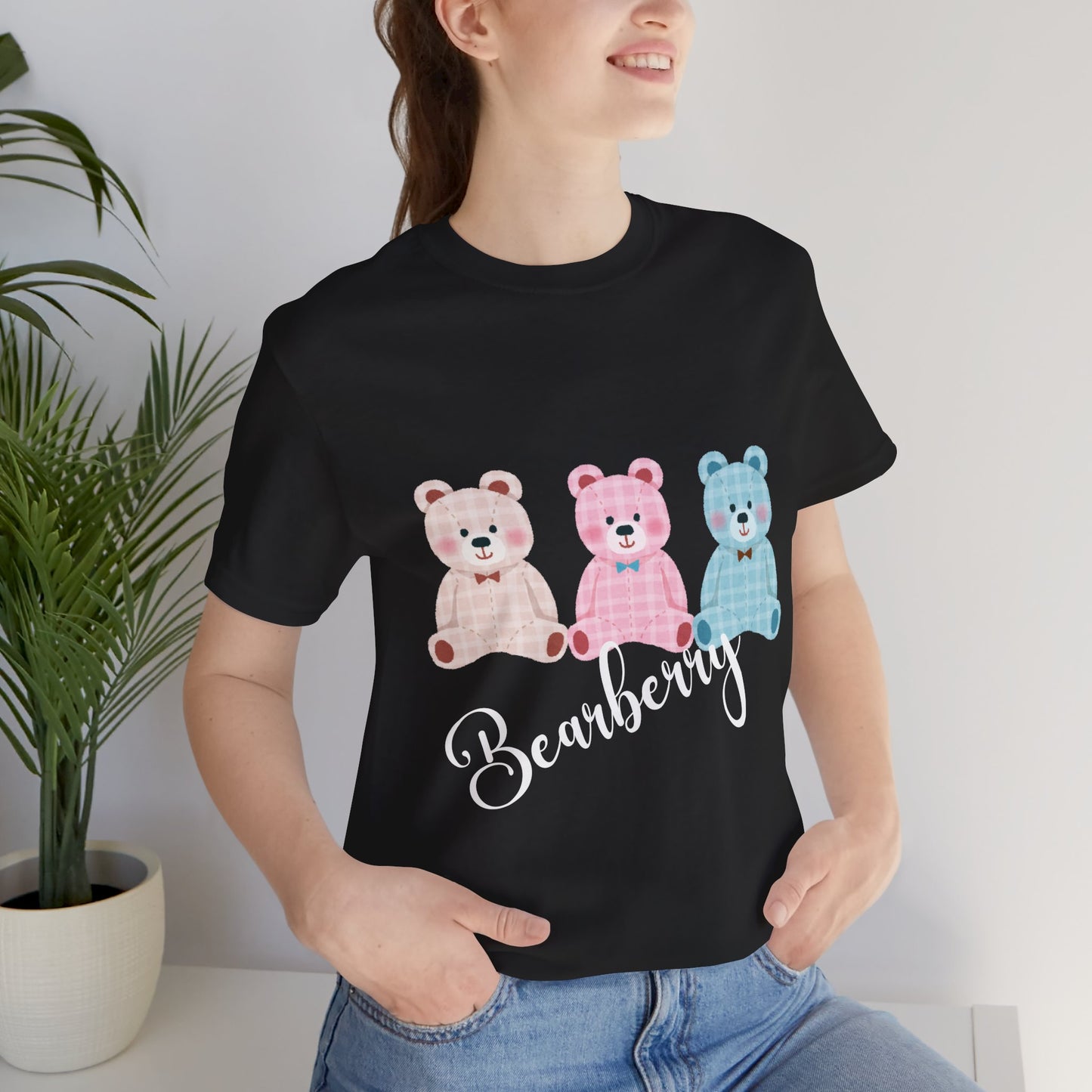 Bearberry Trio Graphic Tee — Cute Pastel Teddy Bears Shirt