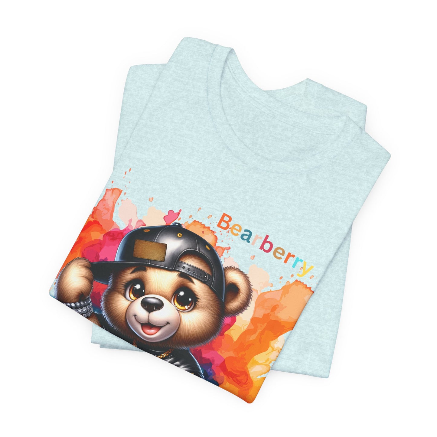 Bearberry Streetwear Tee — Colorful Skate Teddy Graphic T-Shirt
