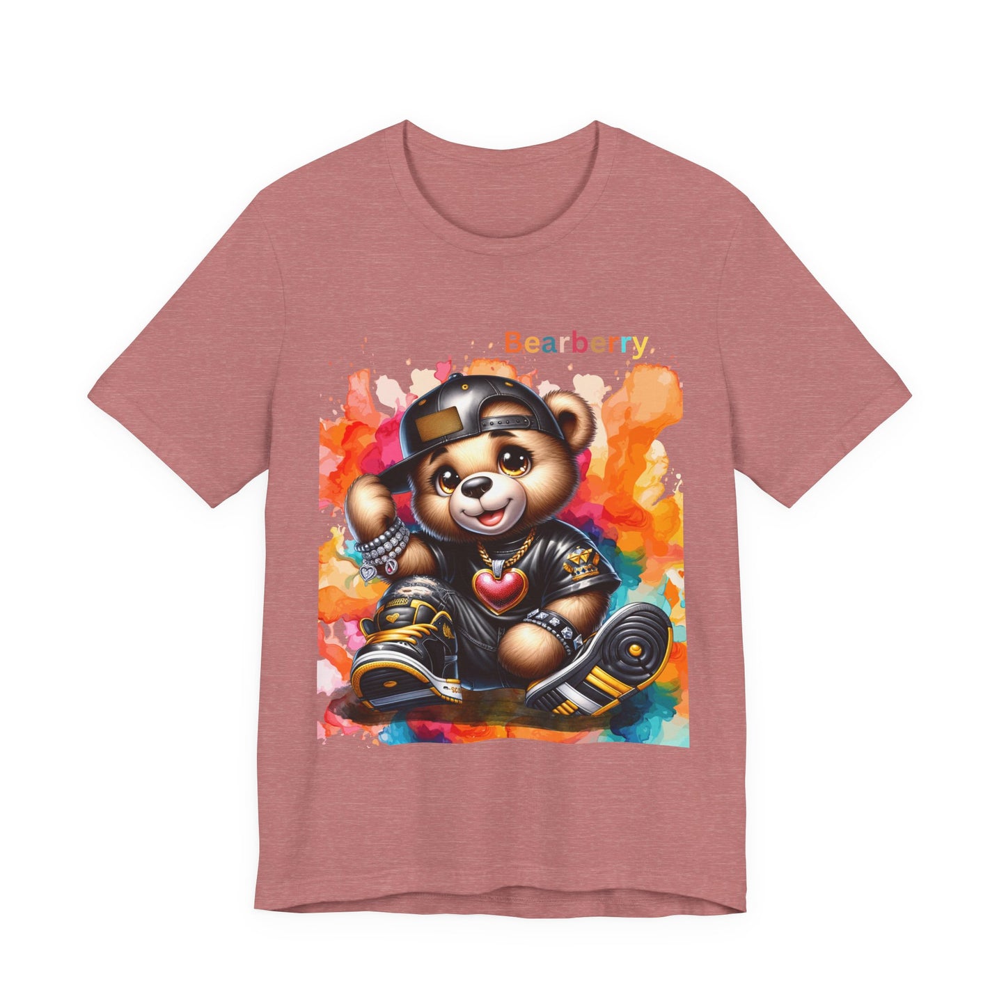 Bearberry Colorful Teddy Tee — Cute Graphic T‑Shirt