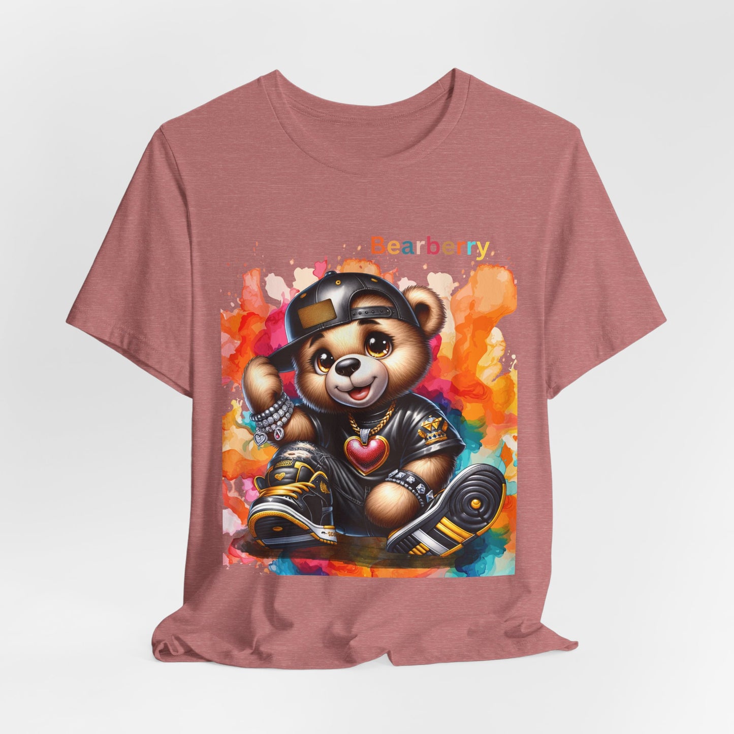 Bearberry Colorful Teddy Tee — Cute Graphic T‑Shirt