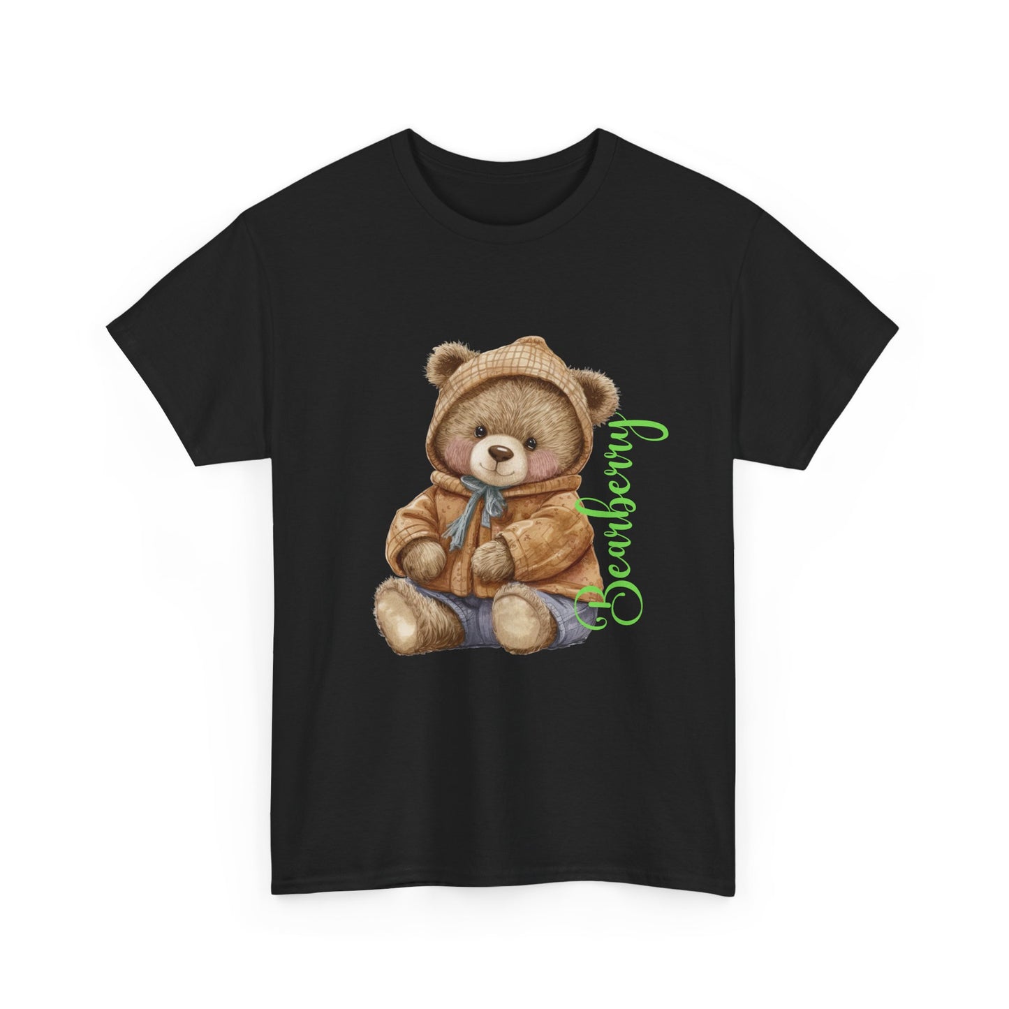Teddy Bear Graphic Tee — Cozy Bear Illustration with 'Bearberry' Script