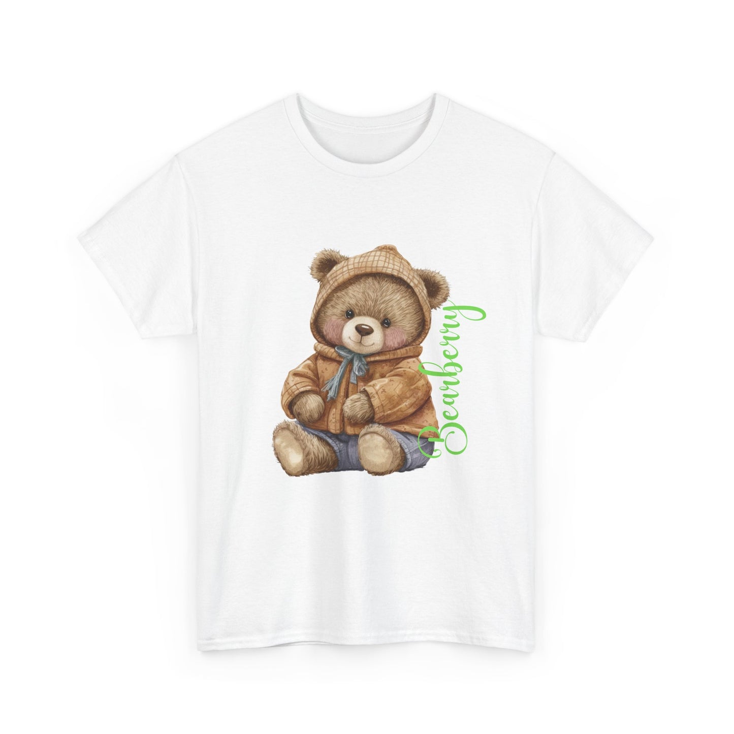 Teddy Bear Graphic Tee — Cozy Bear Illustration with 'Bearberry' Script