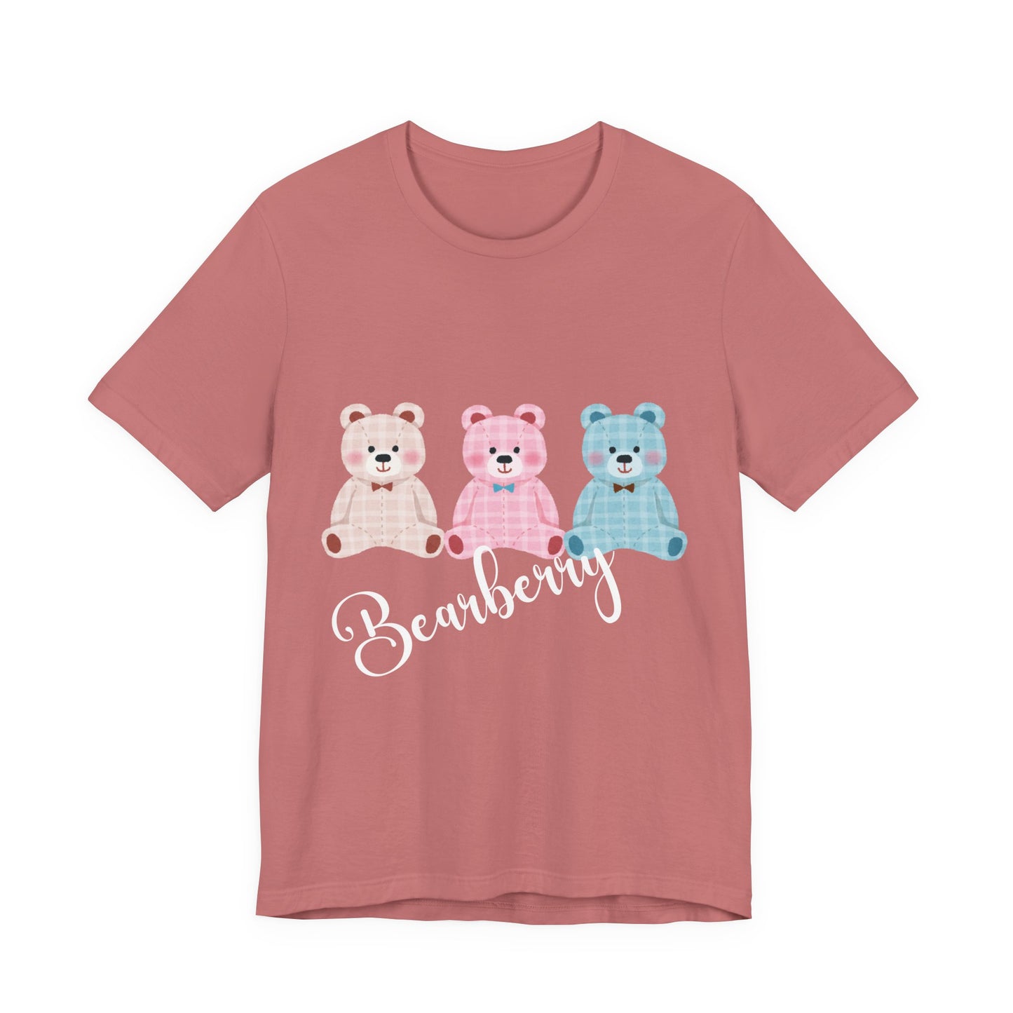 Bearberry Trio Graphic Tee — Cute Pastel Teddy Bears Shirt