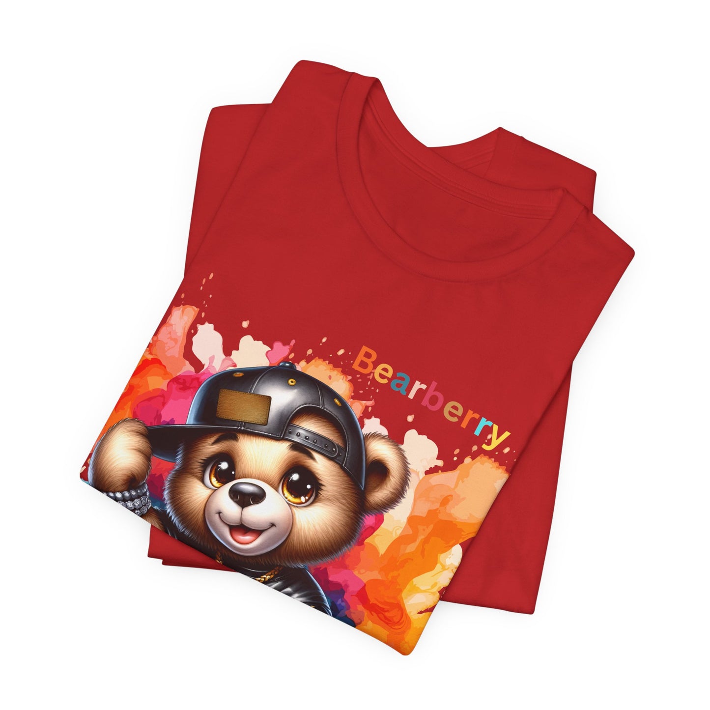 Bearberry Colorful Teddy Tee — Cute Graphic T‑Shirt